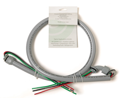 Power Equipment Whip - 6FT (3) 12 AWG Wires