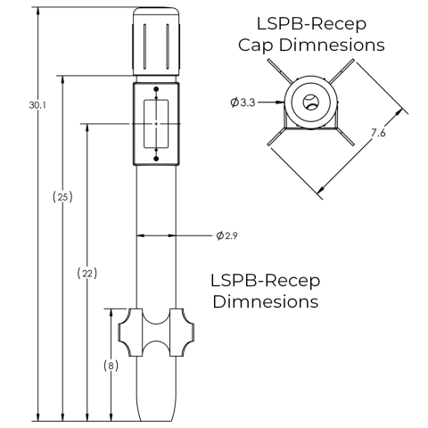 Landscape Receptacle Post Dimensions