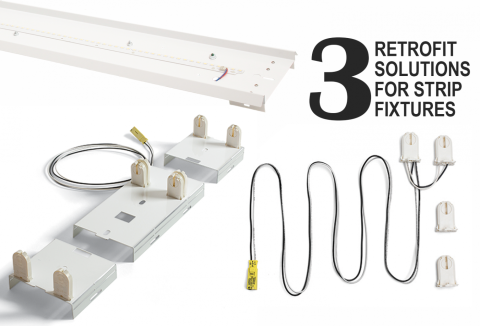 three solutions for retrofitting strip fixtures