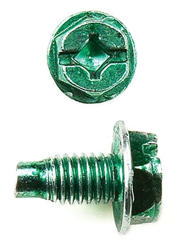 GSH: Slotted, #2 Phillips, Hex Head, #2 Robertson with Tapered Die Point - Green