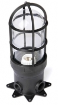 ProSeries Medium Base Luminaire with Glass Globe and Safety Cage BULK