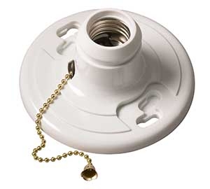 Plastic pull chain lamp holder sale