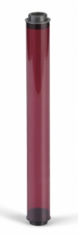 4-FT Red Polycarbonate: T5 HD Series Tube Guard with "Vented" Black End Caps