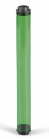 4-FT Green Polycarbonate: T5 HD Series Tube Guard with "Vented" Black End Caps