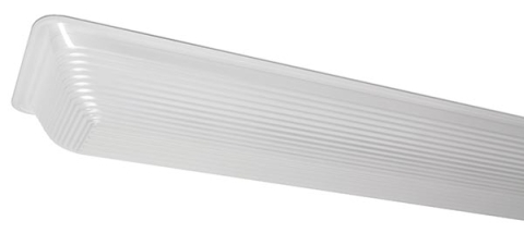 Frosted Ribbed Diffuser for 2-FT LED Linear Luminaire